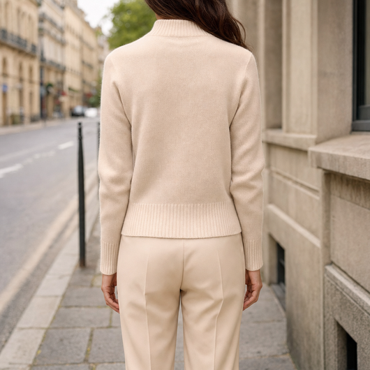 Jersey Selby de Cuello Alto con Botones