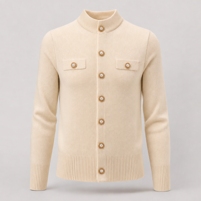 Jersey Selby de Cuello Alto con Botones