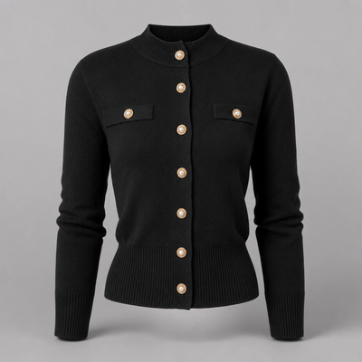 Jersey Selby de Cuello Alto con Botones