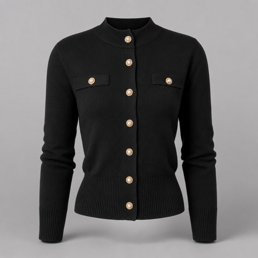 Jersey Selby de Cuello Alto con Botones