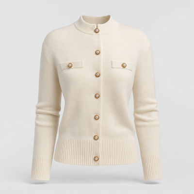 Jersey Selby de Cuello Alto con Botones