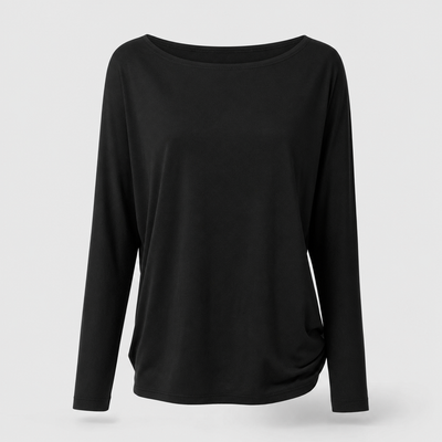 Top Ashwell de Cuello Barco Drapeado