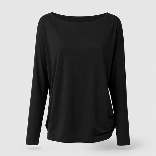 Top Ashwell de Cuello Barco Drapeado