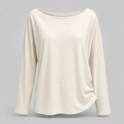Top Ashwell de Cuello Barco Drapeado