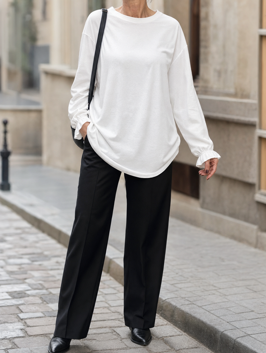 Blusa Elsbeth con Puños de Volante