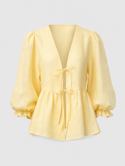 Blusa Marisol con Lazada en la Cintura