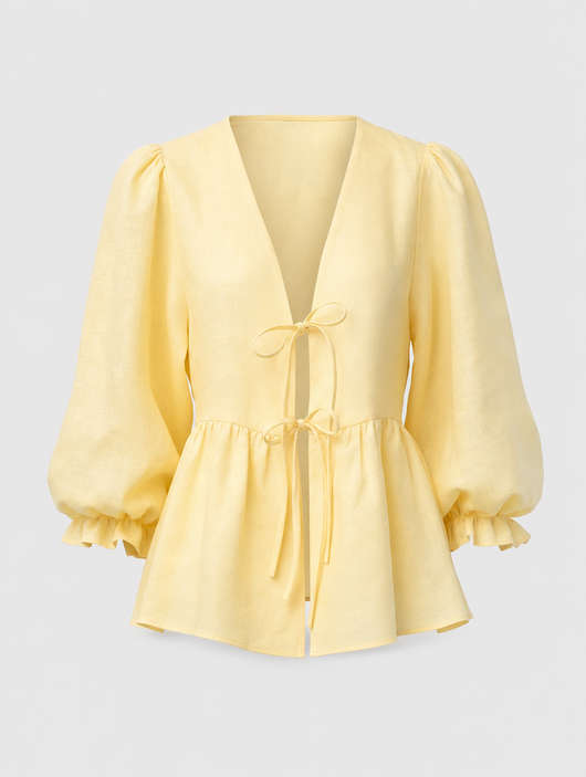 Blusa Marisol con Lazada en la Cintura