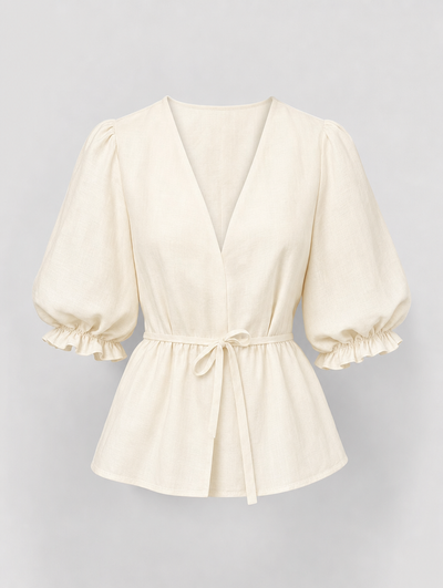 Blusa Marisol con Lazada en la Cintura