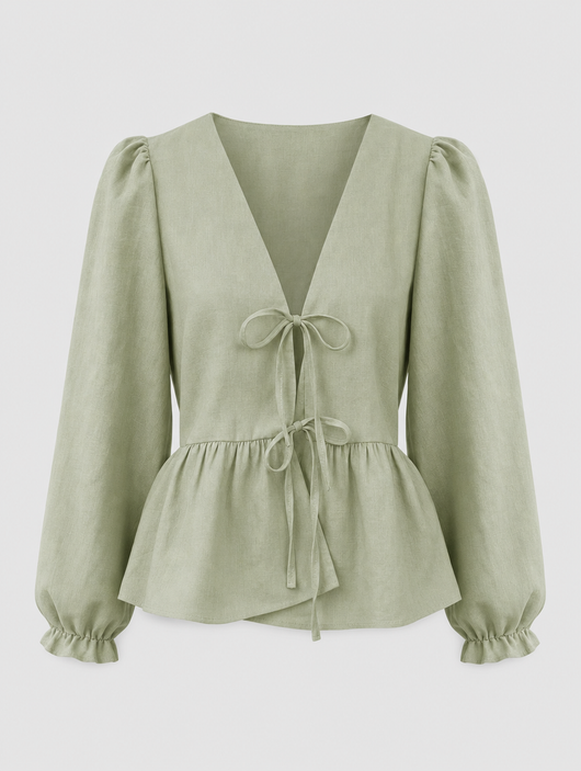 Blusa Marisol con Lazada en la Cintura