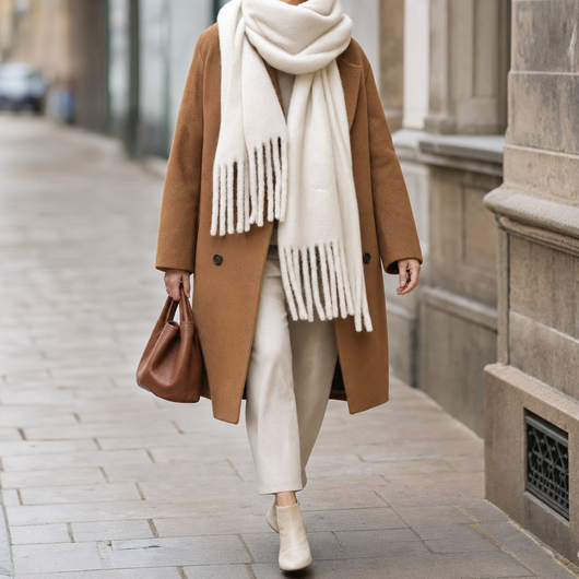 Bufanda Wrenley Oversize con Flecos