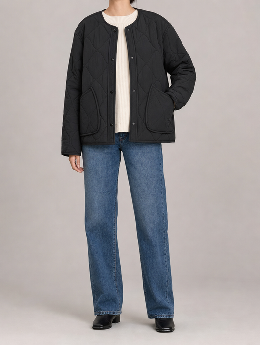 Chaqueta Acolchada sin Cuello Marbury