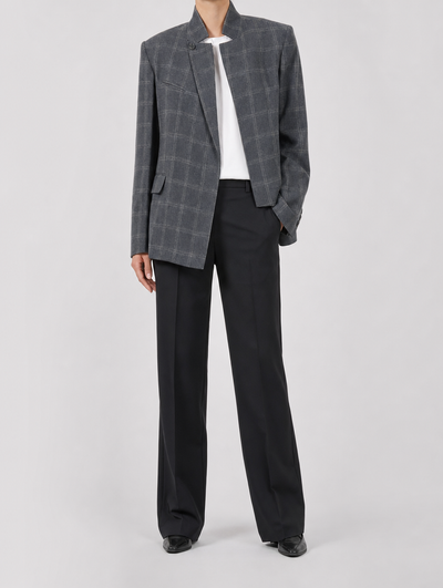 Chaqueta de Cuadros con Cuello Alto Oakhanger