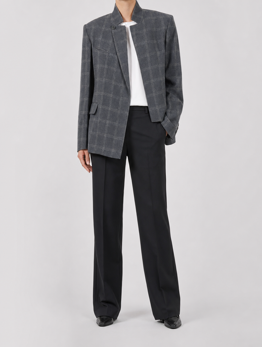 Chaqueta de Cuadros con Cuello Alto Oakhanger