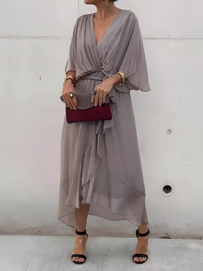 Vestido Midi Cruzado – Vestido Casual | Sylvia