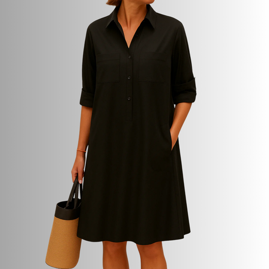 Vestido Evasé con Botones – Vestido Elegante | Sophia