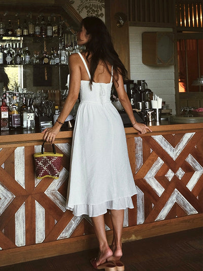 Celeste | Vestido Midi de Tirantes Finos