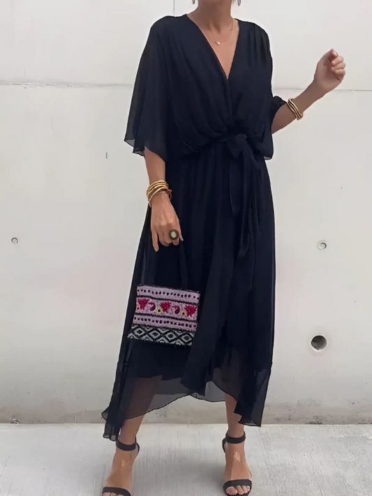 Vestido Midi Cruzado – Vestido Casual | Sylvia