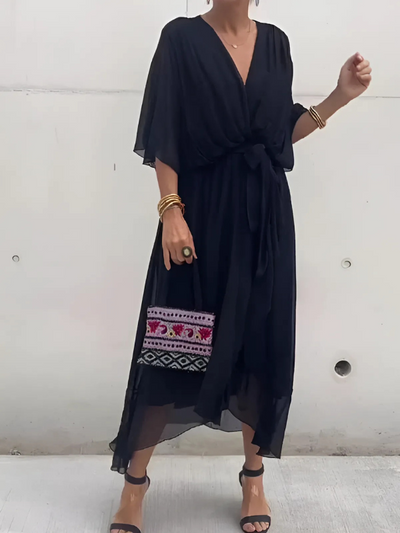 Vestido Midi Cruzado – Vestido Casual | Sylvia