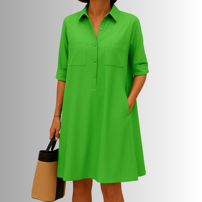 Vestido Evasé con Botones – Vestido Elegante | Sophia