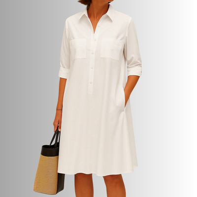 Vestido Evasé con Botones – Vestido Elegante | Sophia