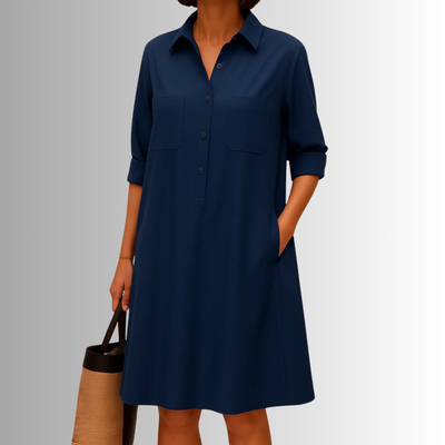 Vestido Evasé con Botones – Vestido Elegante | Sophia