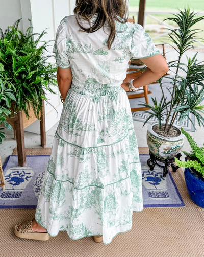 Vestido Maxi Escalonado Estampado – Vestido Casual | Eliana