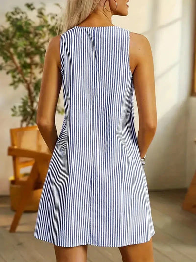 Vestido Mini de Rayas – Vestido Casual de Verano | Seraphina