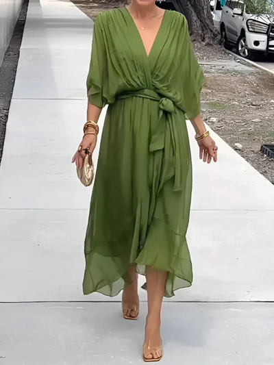 Vestido Midi Cruzado – Vestido Casual | Sylvia