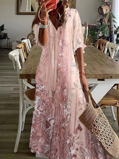 Seraphina | Vestido Maxi Floral Casual de Verano