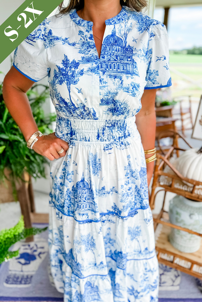 Vestido Maxi Escalonado Estampado – Vestido Casual | Eliana
