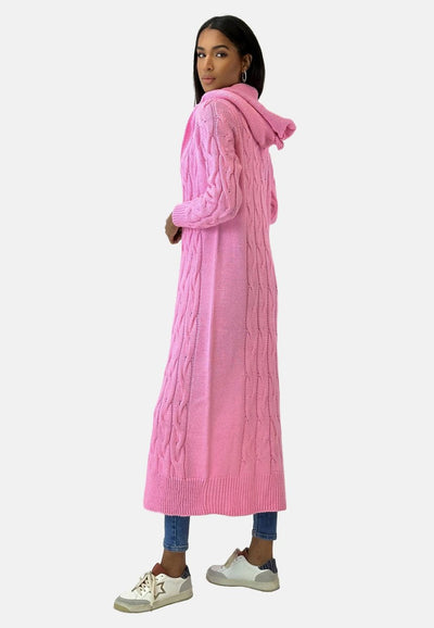 Cárdigan Charlotte Oversize de Punto Grueso con Capucha