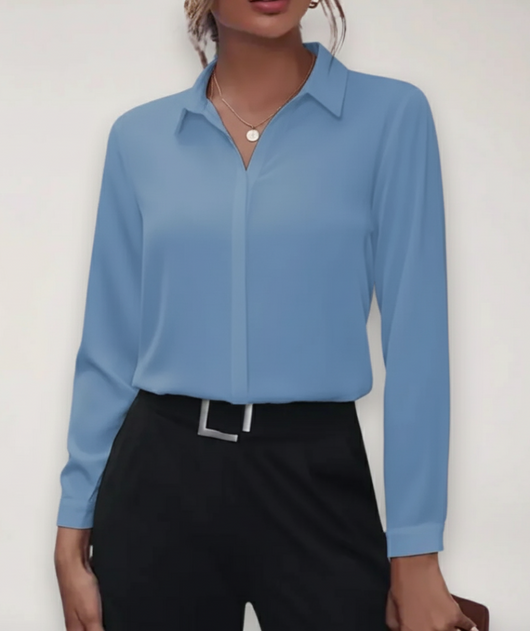 Blusa Stefanie Entallada de Botones para Oficina