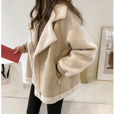 Abrigo Oversize Helene de Borreguito Suave