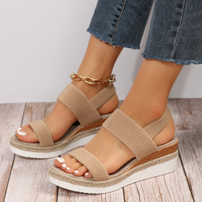 Sandalias Emilia de Plataforma con Tiras Cruzadas