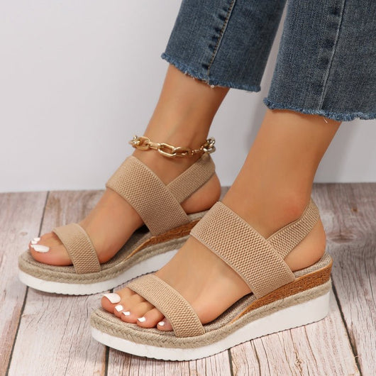 Sandalias Emilia de Plataforma con Tiras Cruzadas