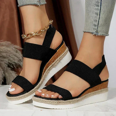Sandalias Emilia de Plataforma con Tiras Cruzadas