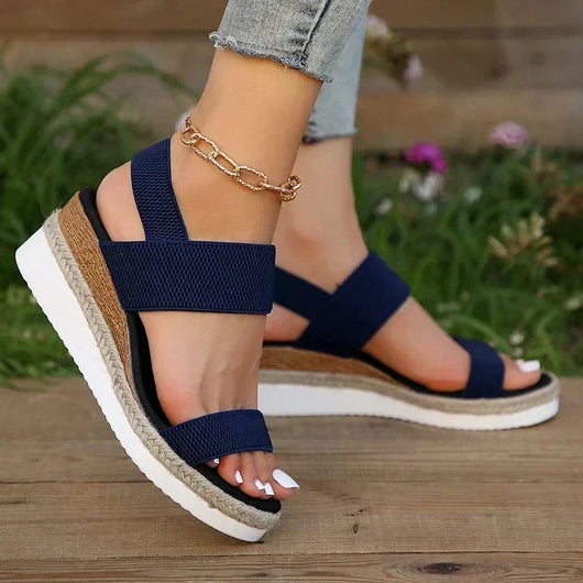 Sandalias Emilia de Plataforma con Tiras Cruzadas