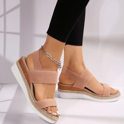 Sandalias Emilia de Plataforma con Tiras Cruzadas