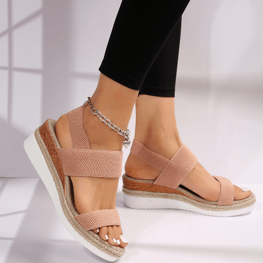 Sandalias Emilia de Plataforma con Tiras Cruzadas