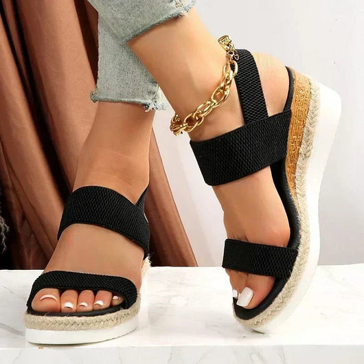 Sandalias Emilia de Plataforma con Tiras Cruzadas