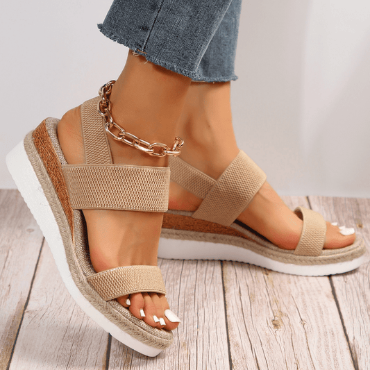 Sandalias Emilia de Plataforma con Tiras Cruzadas