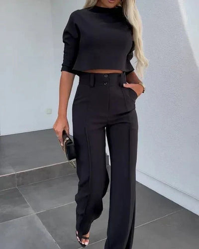 Conjunto Verena de Pantalón y Top de Manga Larga