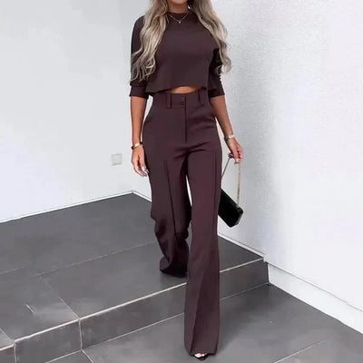 Conjunto Verena de Pantalón y Top de Manga Larga