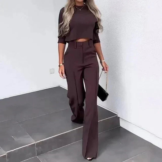 Conjunto Verena de Pantalón y Top de Manga Larga