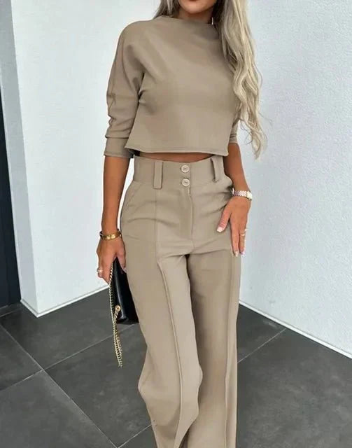 Conjunto Verena de Pantalón y Top de Manga Larga