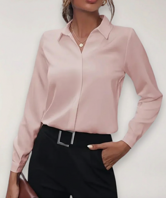 Blusa Stefanie Entallada de Botones para Oficina