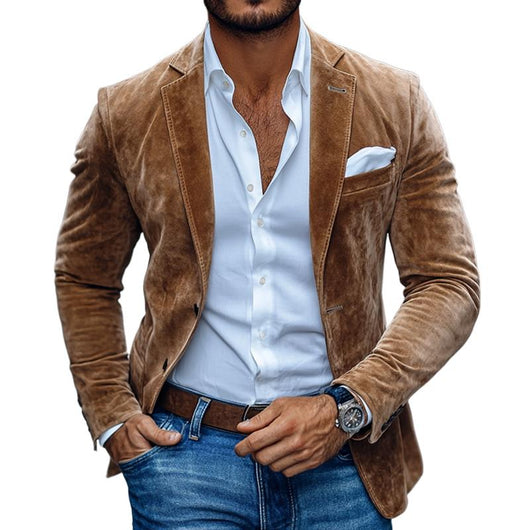 Chaqueta Gunnar Entallada Efecto Ante Smart-Casual