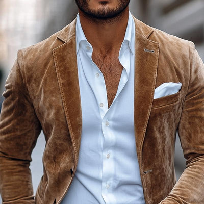 Chaqueta Gunnar Entallada Efecto Ante Smart-Casual