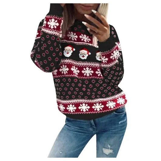 Jersey Navideño Emilia con Papá Noel y Copos de Nieve