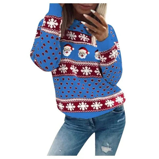 Jersey Navideño Emilia con Papá Noel y Copos de Nieve